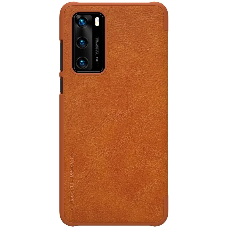Huawei P40 case brown Nillkin Qin Leather