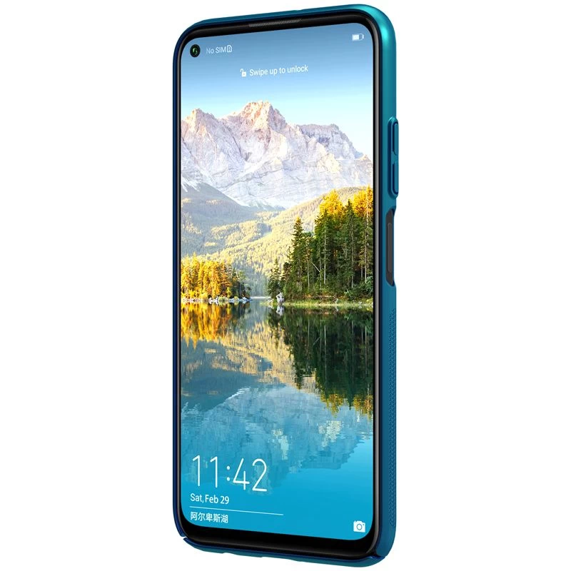 Huawei P40 Lite vāciņš zils Nillkin Super Frosted Shield