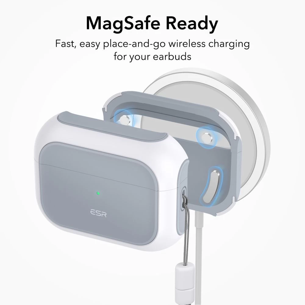 Apple AirPods Pro ümbris valge ESR ORBIT HALOLOCK MAGSAFE APPLE AIRPODS PRO 1 / 2