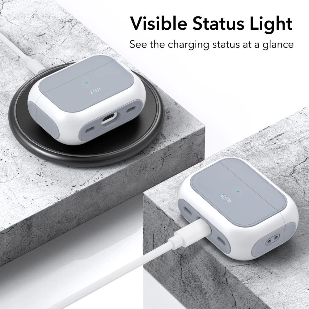 Apple AirPods Pro ümbris valge ESR ORBIT HALOLOCK MAGSAFE APPLE AIRPODS PRO 1 / 2