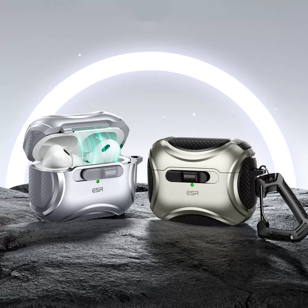 Apple AirPods Pro telefoni ümbris valge ESR CYBER FLICKLOCK HALOLOCK MAGSAFE