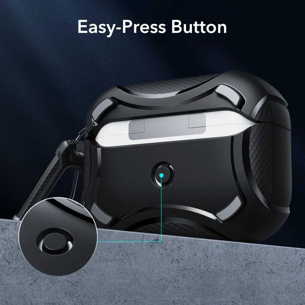 Apple AirPods Pro telefoni ümbris must ESR CYBER ARMOR HALOLOCK MAGSAFE