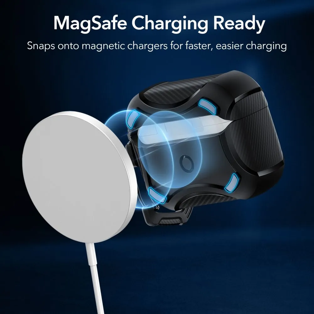 Apple AirPods Pro telefoni ümbris must ESR CYBER ARMOR HALOLOCK MAGSAFE