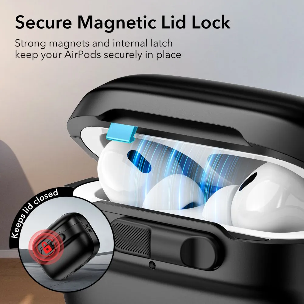 Apple AirPods Pro telefoni ümbris must ESR PULSE HALOLOCK MAGSAFE