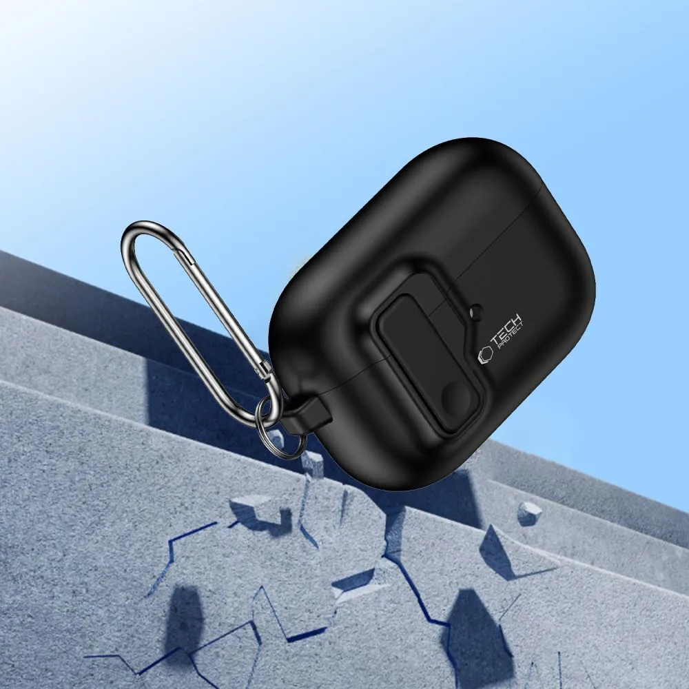 Apple AirPods Pro telefoni ümbris must TECH-PROTECT SLIM HOOK