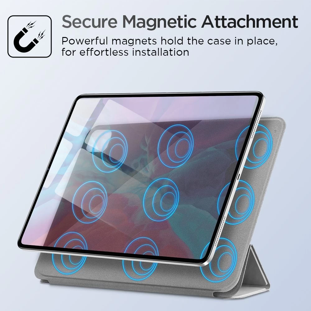 Apple iPad Pro 12.9 (2020) tahvelarvuti ümbris hõbe ESR Rebound Magnetic with clasp 