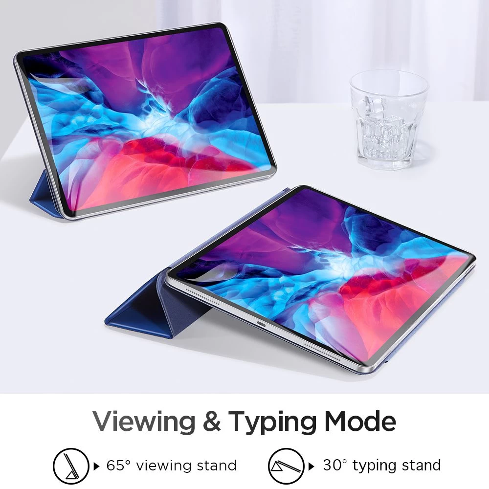 Apple iPad Pro 12.9 (2020) tablet skal, fodral blå ESR Rebound Magnetic with clasp 
