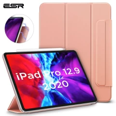 Apple iPad Pro 12.9 (2020) tablet case pink gold ESR Rebound Magnetic with clasp 
