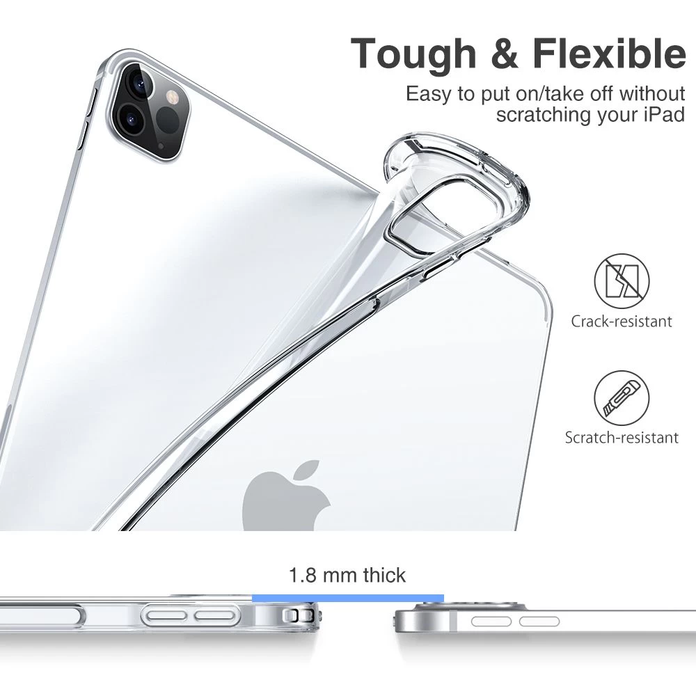 Apple iPad Pro 11 (2020) Planšetės dėklas skaidrus ESR Rebound Soft Shell