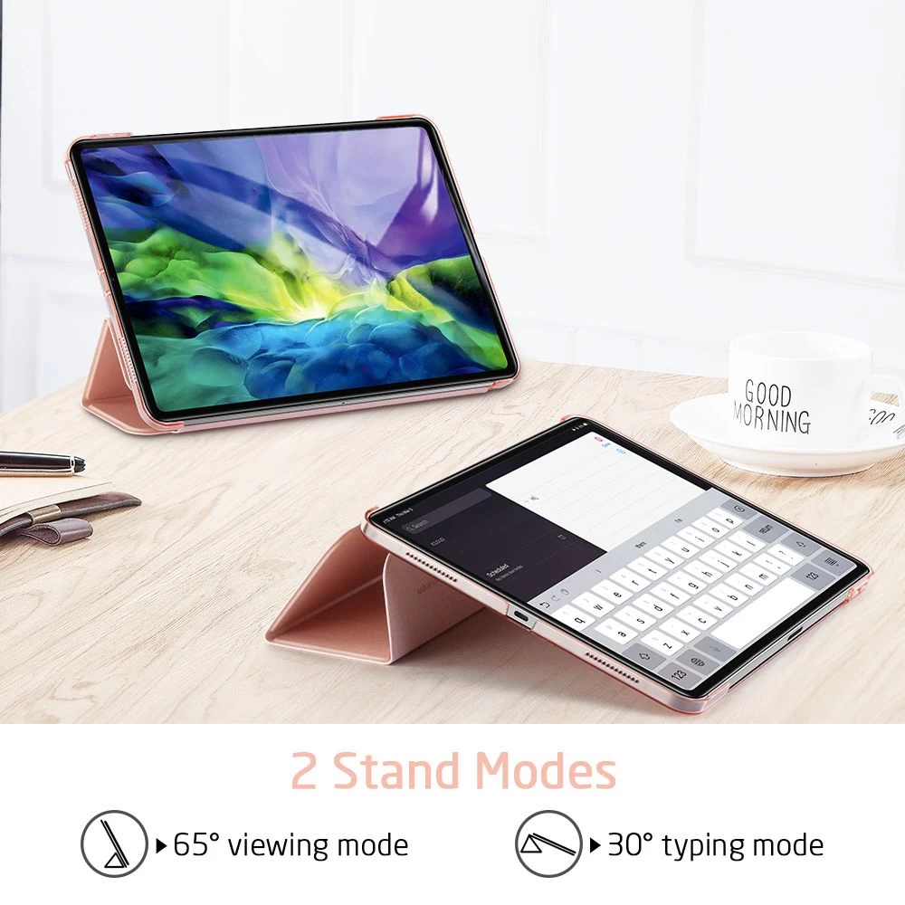 Apple iPad Pro 11 (2020) Planšetės dėklas rožinis ESR Yippee Trifold with Clasp