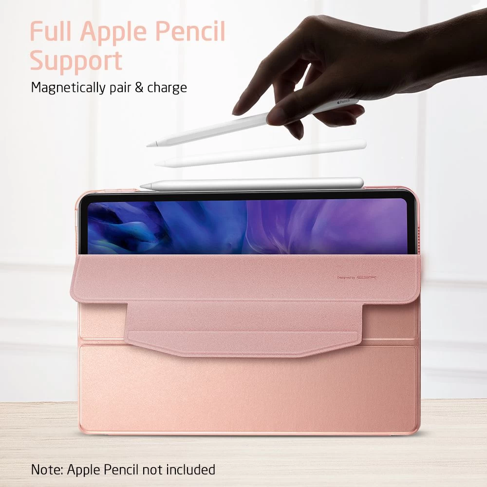 Apple iPad Pro 11 (2020) Planšetės dėklas rožinis ESR Yippee Trifold with Clasp