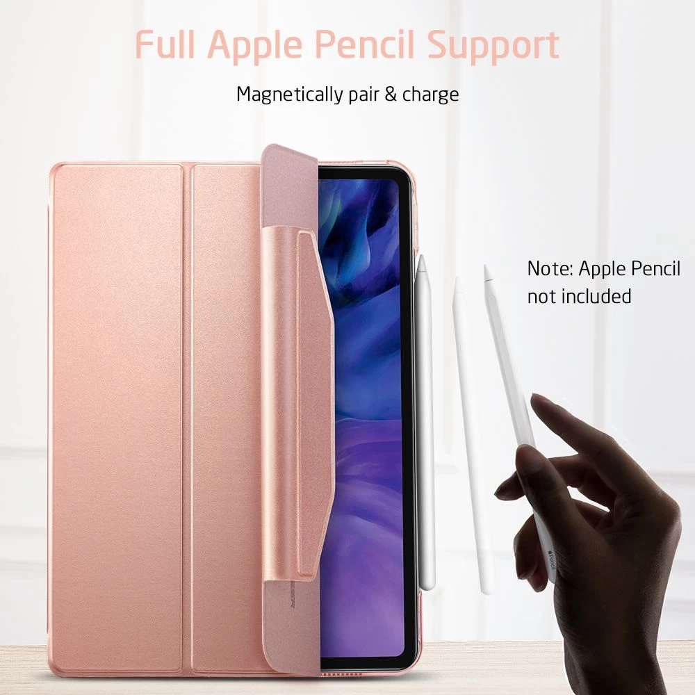 Apple iPad Pro 11 (2020) Planšetės dėklas rožinis ESR Yippee Trifold with Clasp