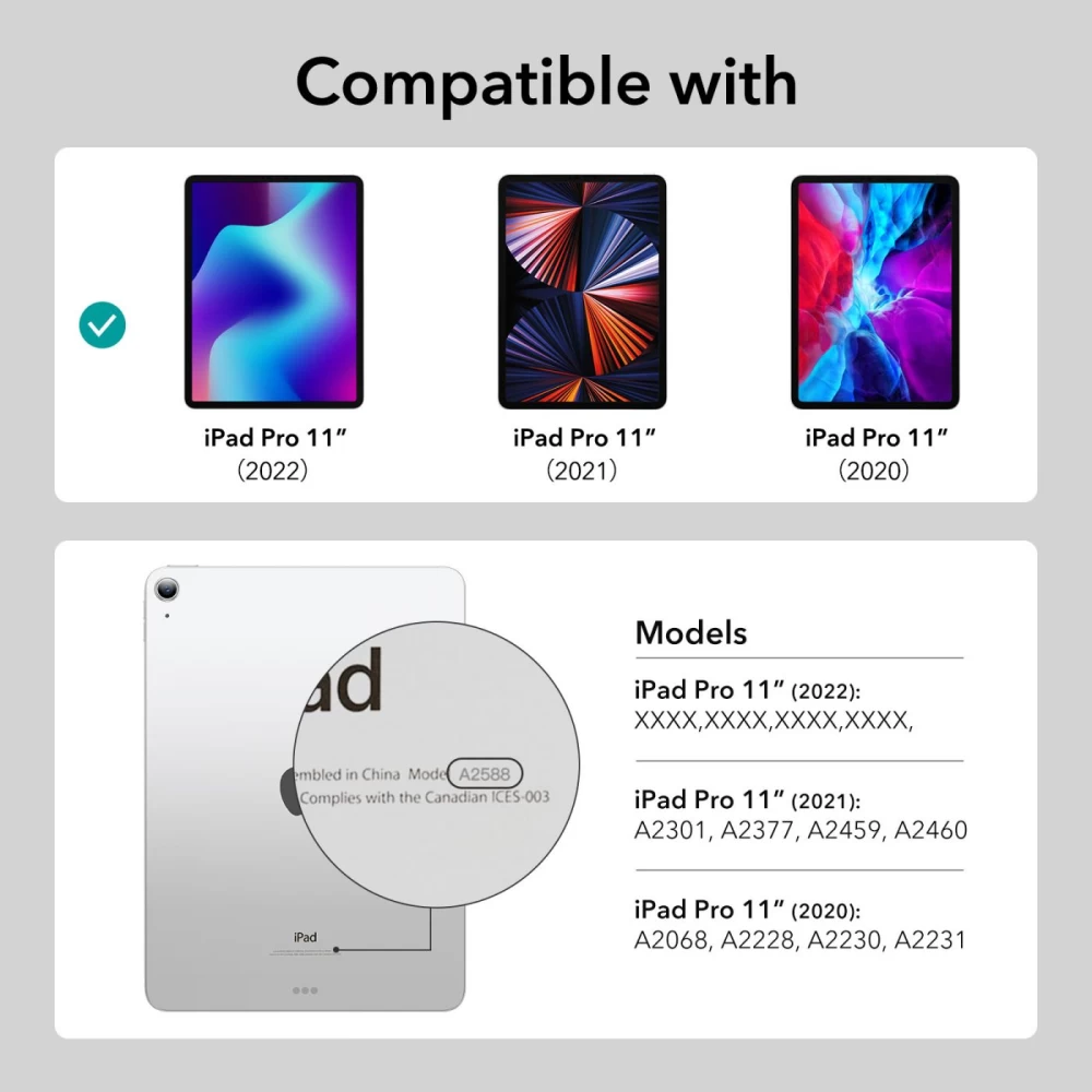 Apple iPad Pro 11 (2020) Planšetės dėklas mėlyna ESR REBOUND MAGNETIC