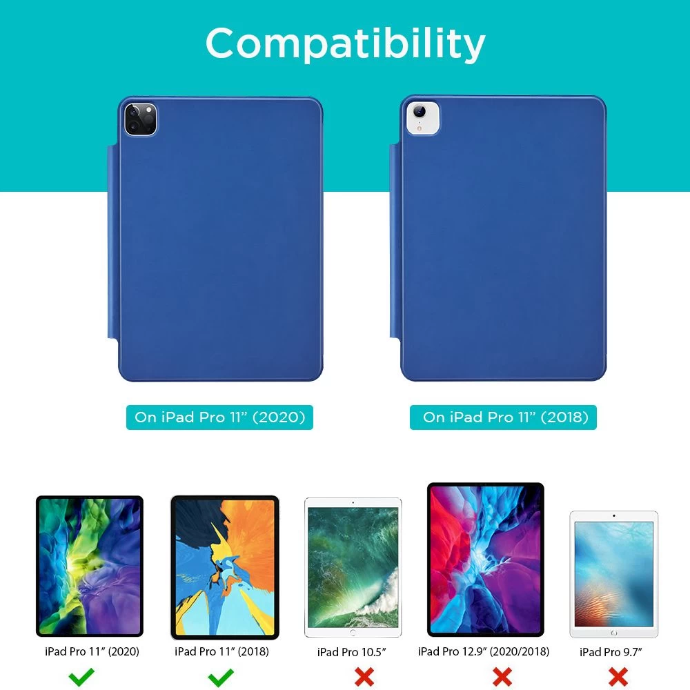 Apple iPad Pro 11 (2020) Planšetės dėklas mėlyna ESR Rebound Magnetic with clasp 