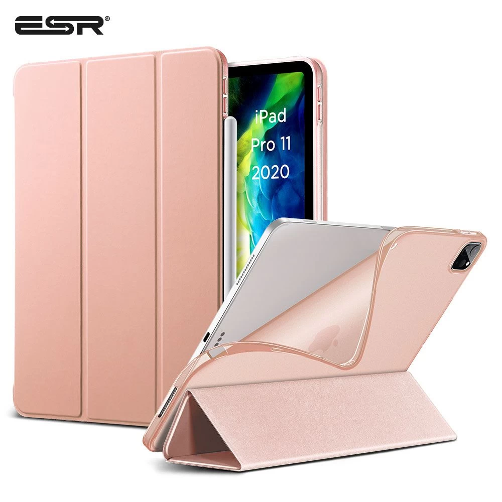 Apple iPad Pro 11 (2020) Planšetės dėklas rožinis ESR Rebound Slim