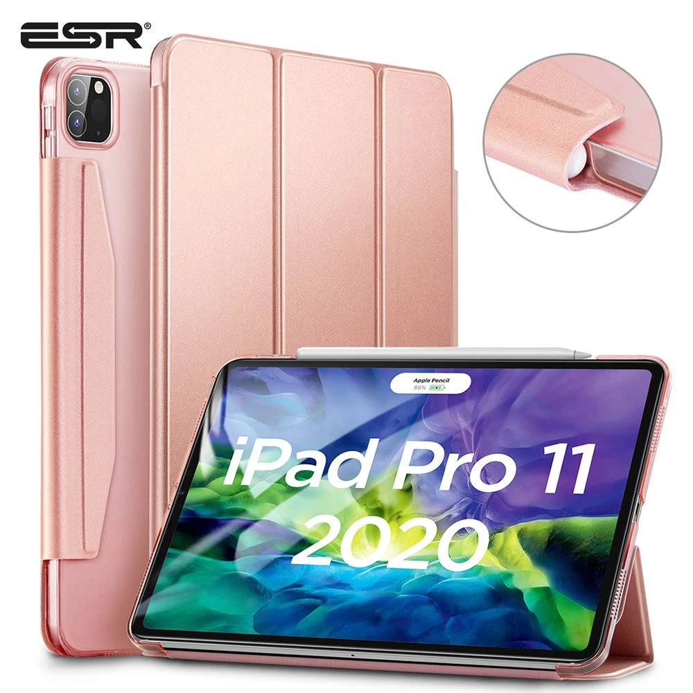 Apple iPad Pro 11 (2020) Planšetės dėklas rožinis ESR Yippee Trifold with Clasp