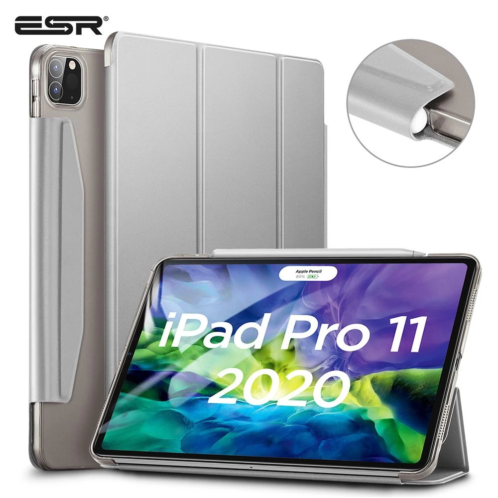 Apple iPad Pro 11 (2020) Planšetės dėklas sidabrinis ESR Yippee Trifold with Clasp