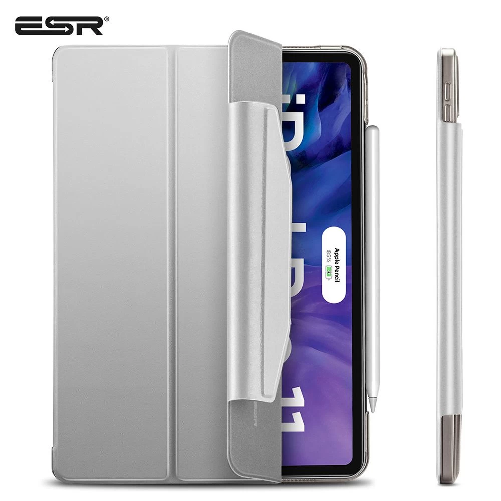 Apple iPad Pro 11 (2020) Planšetės dėklas sidabrinis ESR Yippee Trifold with Clasp