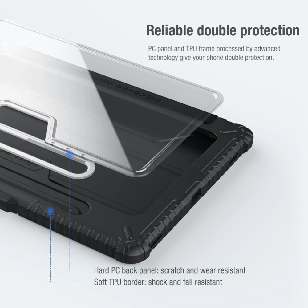 Samsung Galaxy Tab S7 Planšetės dėklas Juoda Nillkin Bumper Learher  Pro
