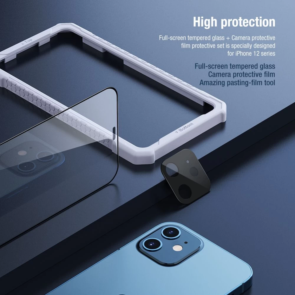 Apple iPhone 12 Mini Tempered glass  Nillkin 2-in-1 HD Full Screen/Camera Glass
