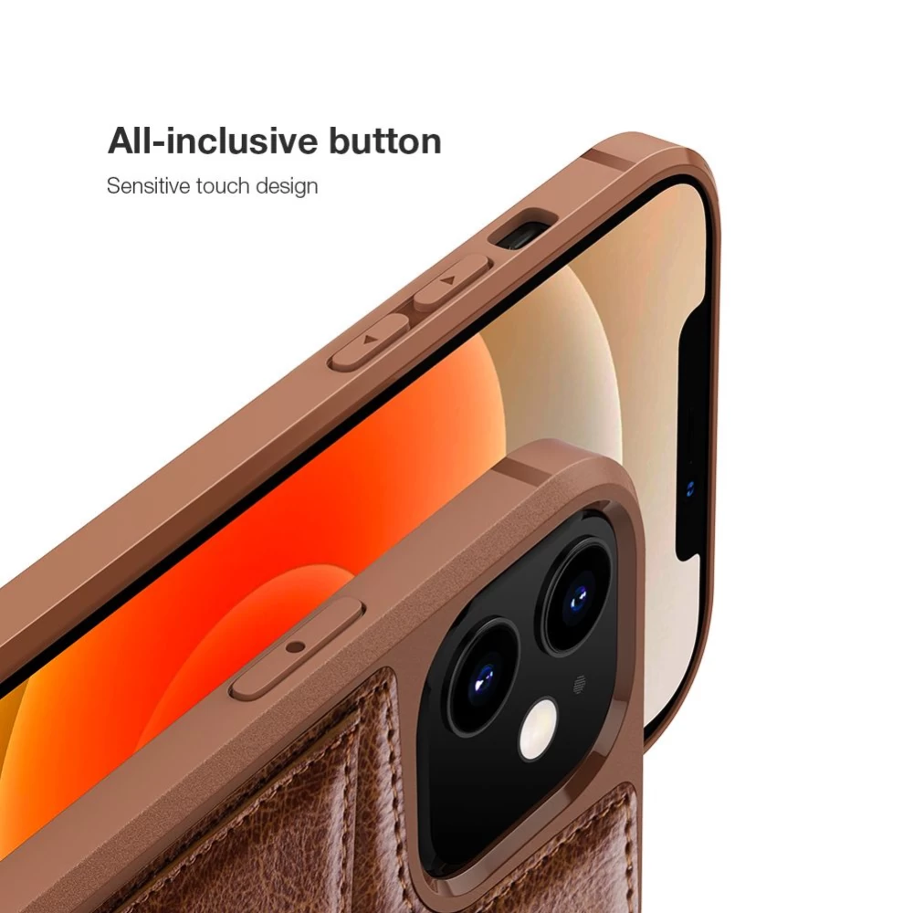 Apple iPhone 12 Mini dėklas rudas Nillkin Aoge Leather 