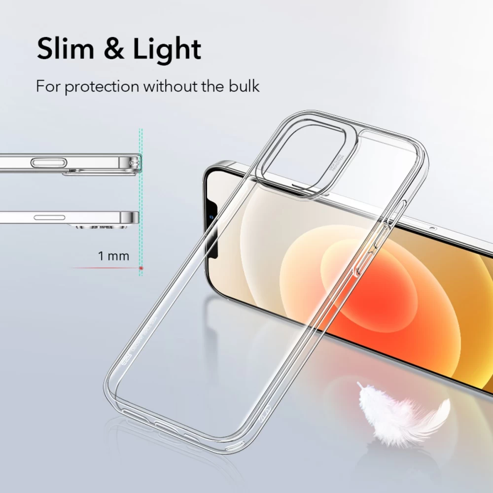 Apple iPhone 12 Mini vāciņš caurspīdīgs ESR Classic Hybrid  + Screen Shield (2pack)
