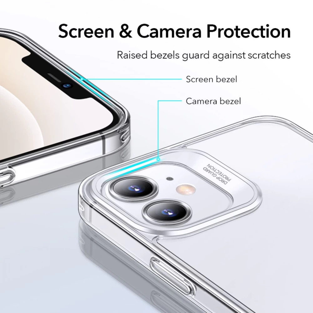 Apple iPhone 12 Mini vāciņš caurspīdīgs ESR Classic Hybrid  + Screen Shield (2pack)