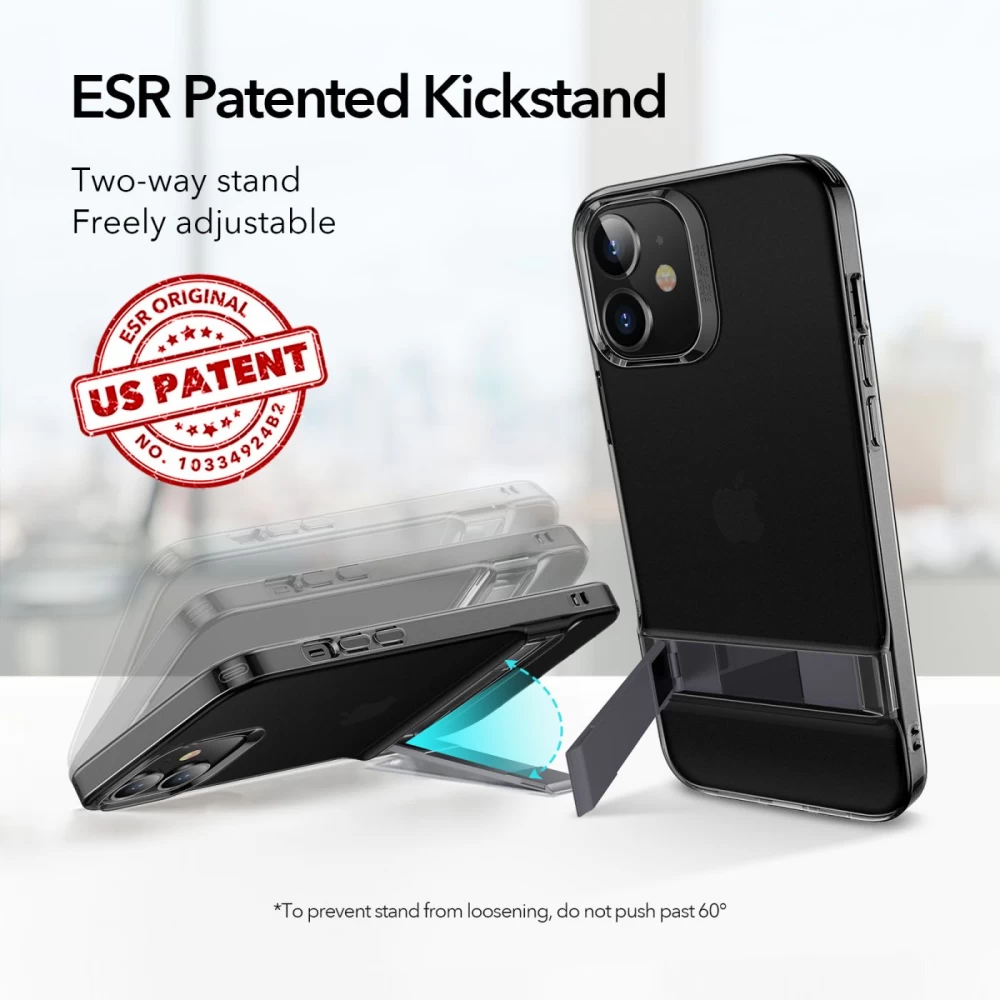 Apple iPhone 12 Mini skal transparent grå ESR Air Shield Boost 