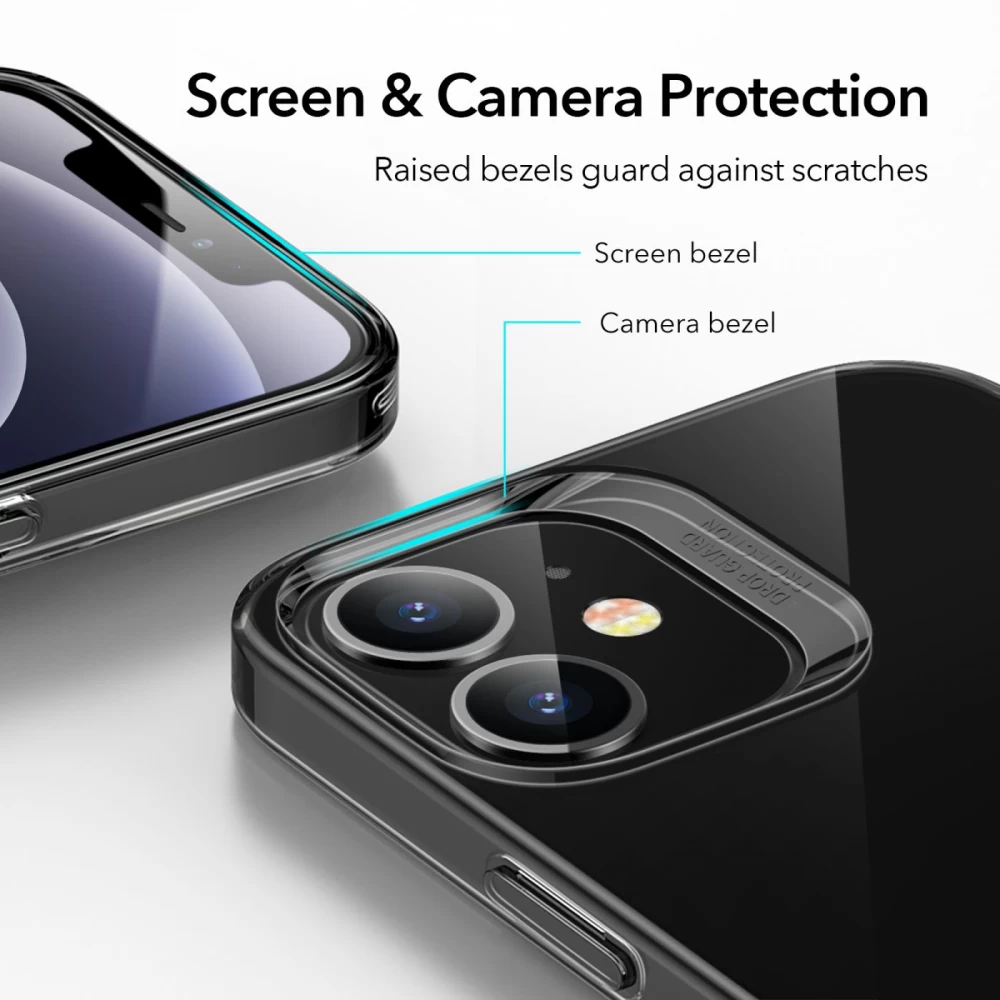 Apple iPhone 12 Mini skal transparent grå ESR Air Shield Boost 