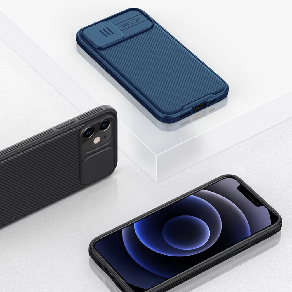 Apple iPhone 12 Mini skal svart Nillkin CamShield Pro Magnetic 