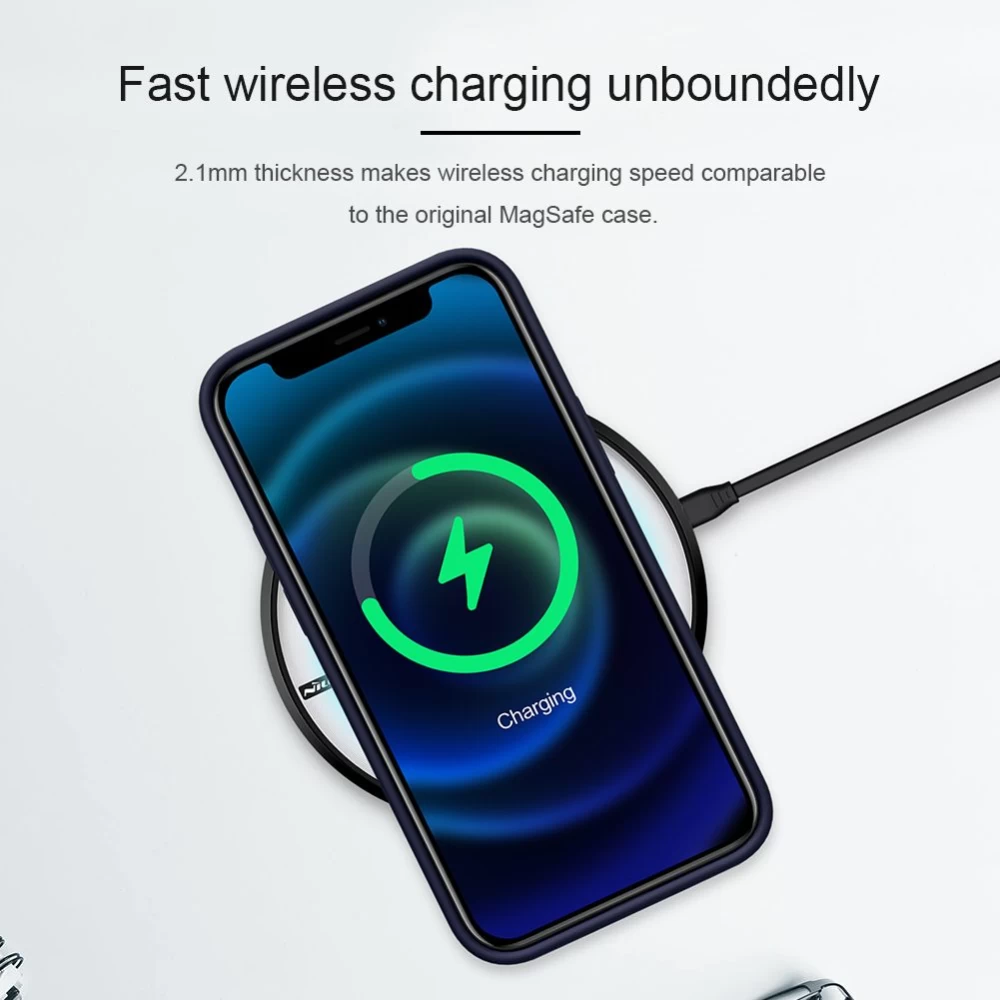Apple iPhone 12 Mini vāciņš sarkans Nillkin Flex Pure Pro Magnetic Silicone 