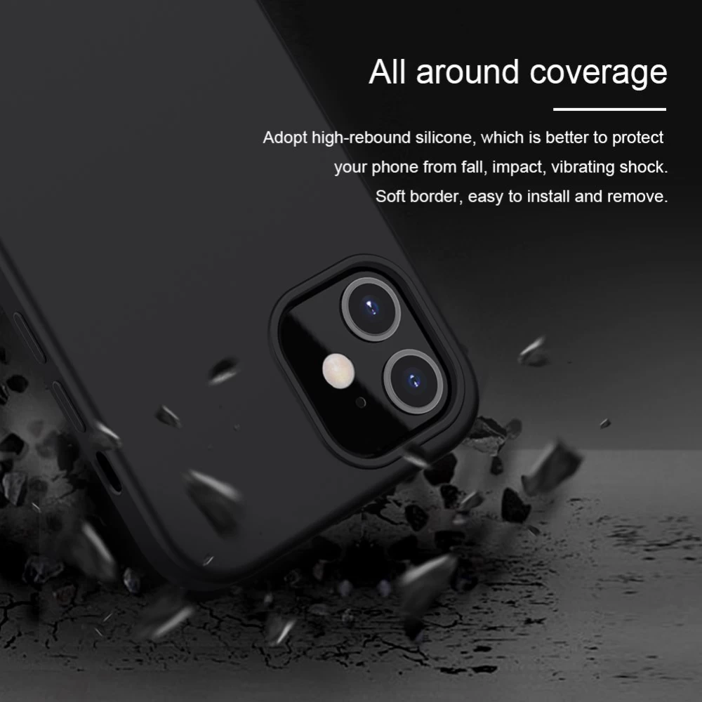 Apple iPhone 12 Mini vāciņš sarkans Nillkin Flex Pure Pro Magnetic Silicone 