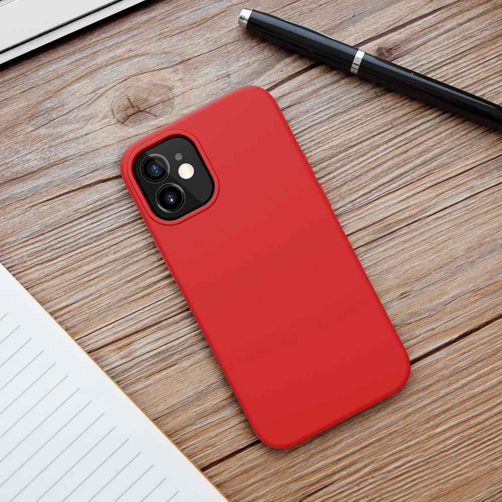 Apple iPhone 12 Mini vāciņš sarkans Nillkin Flex Pure Pro Magnetic Silicone 