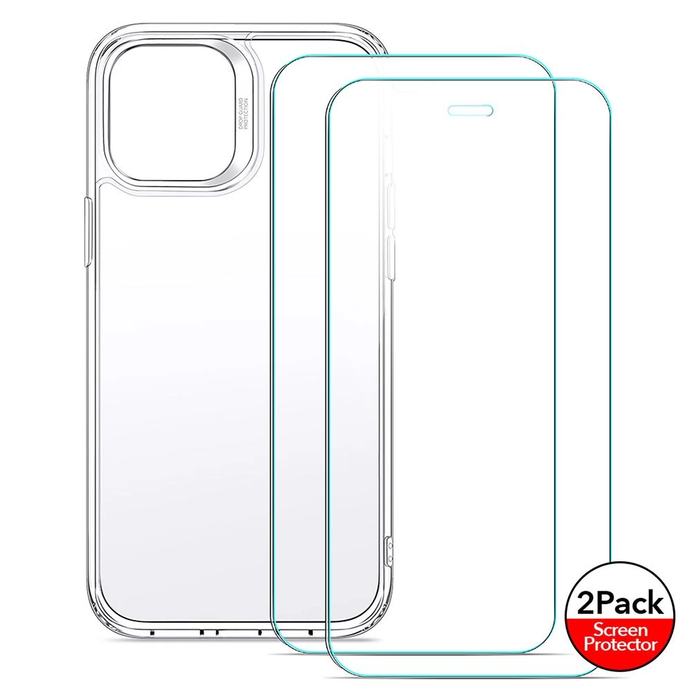 Apple iPhone 12 Mini vāciņš caurspīdīgs ESR Classic Hybrid + Screen Shield (2pack)
