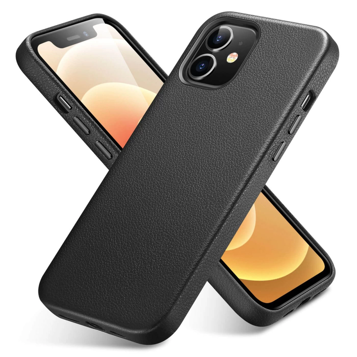 Apple iPhone 12 Mini vāciņš melns ESR Metro Premium Leather
