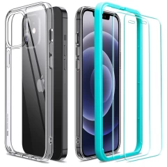Apple iPhone 12 Mini vāciņš caurspīdīgs ESR Classic Hybrid  + Screen Shield (2pack)