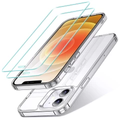 Apple iPhone 12 Mini vāciņš caurspīdīgs ESR Classic Hybrid  + Screen Shield (2pack)