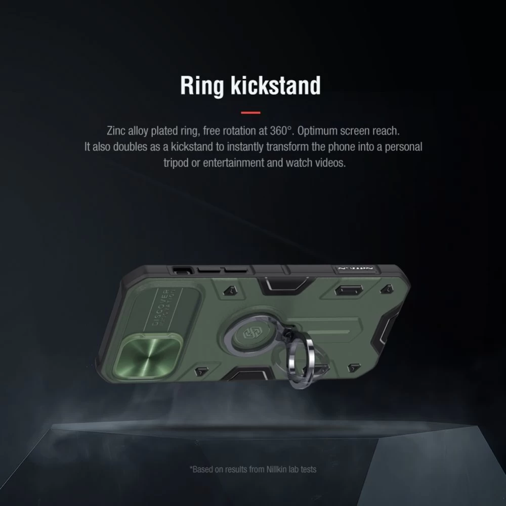 Apple iPhone 12 Pro case green Nillkin CamShield Armor 