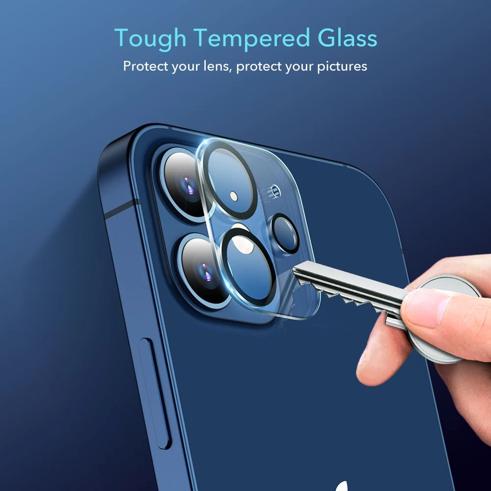 Apple iPhone 12 Tempered glass  ESR Camera Lens Protector (Clear)iPhone (2 pack)