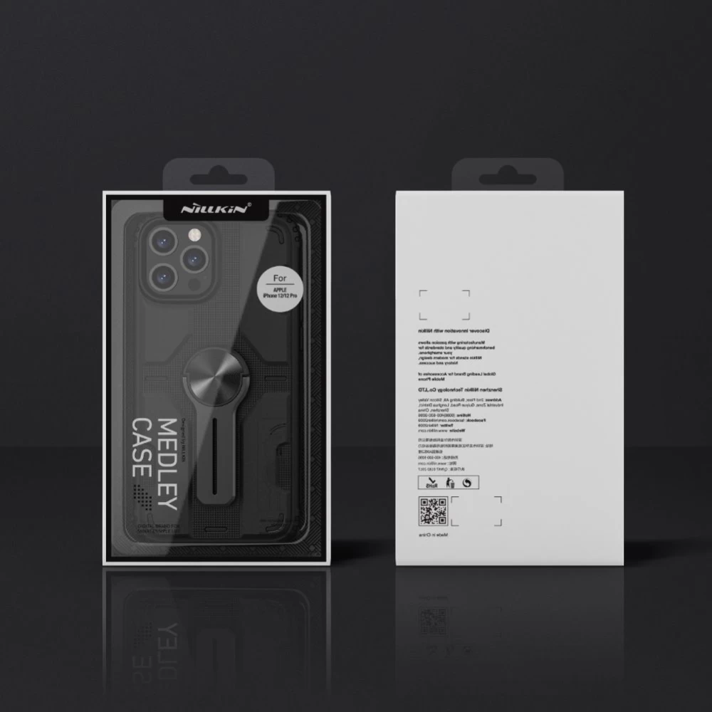 Apple iPhone 12 vāciņš melns Nillkin Medley 