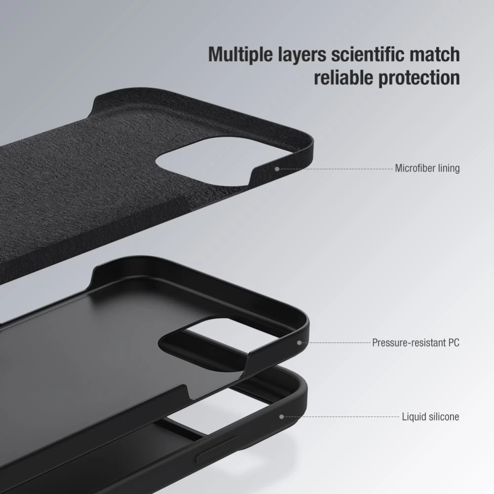Apple iPhone 12 ümbris roosa Nillkin CamShield Silky Silicon 