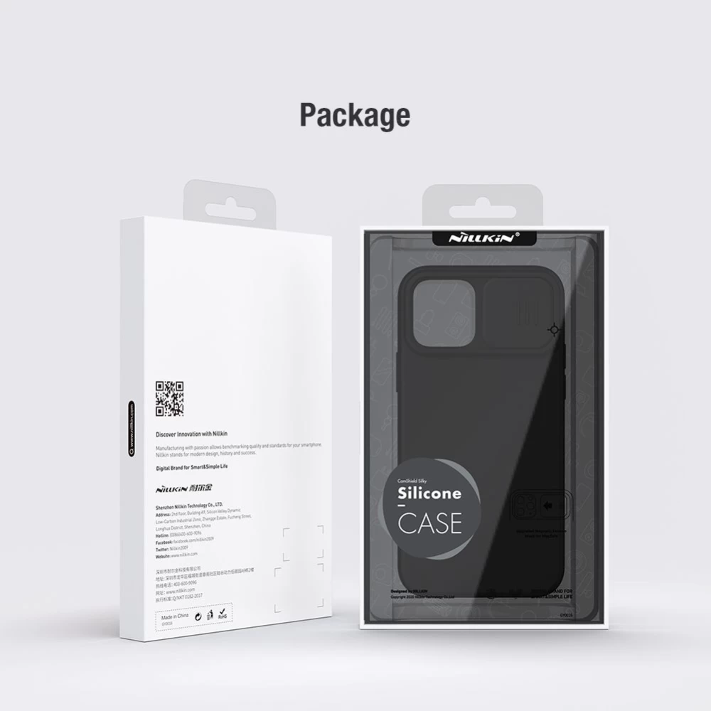 Apple iPhone 12 ümbris roosa Nillkin CamShield Silky Silicon 