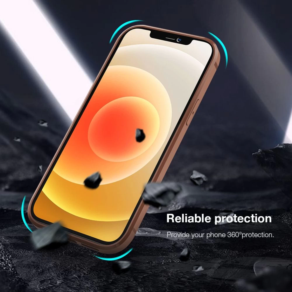 Apple iPhone 12 ümbris sinine Nillkin Aoge Leather 