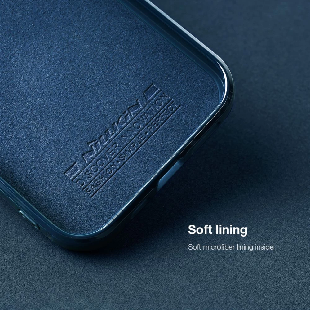 Apple iPhone 12 ümbris sinine Nillkin Aoge Leather 