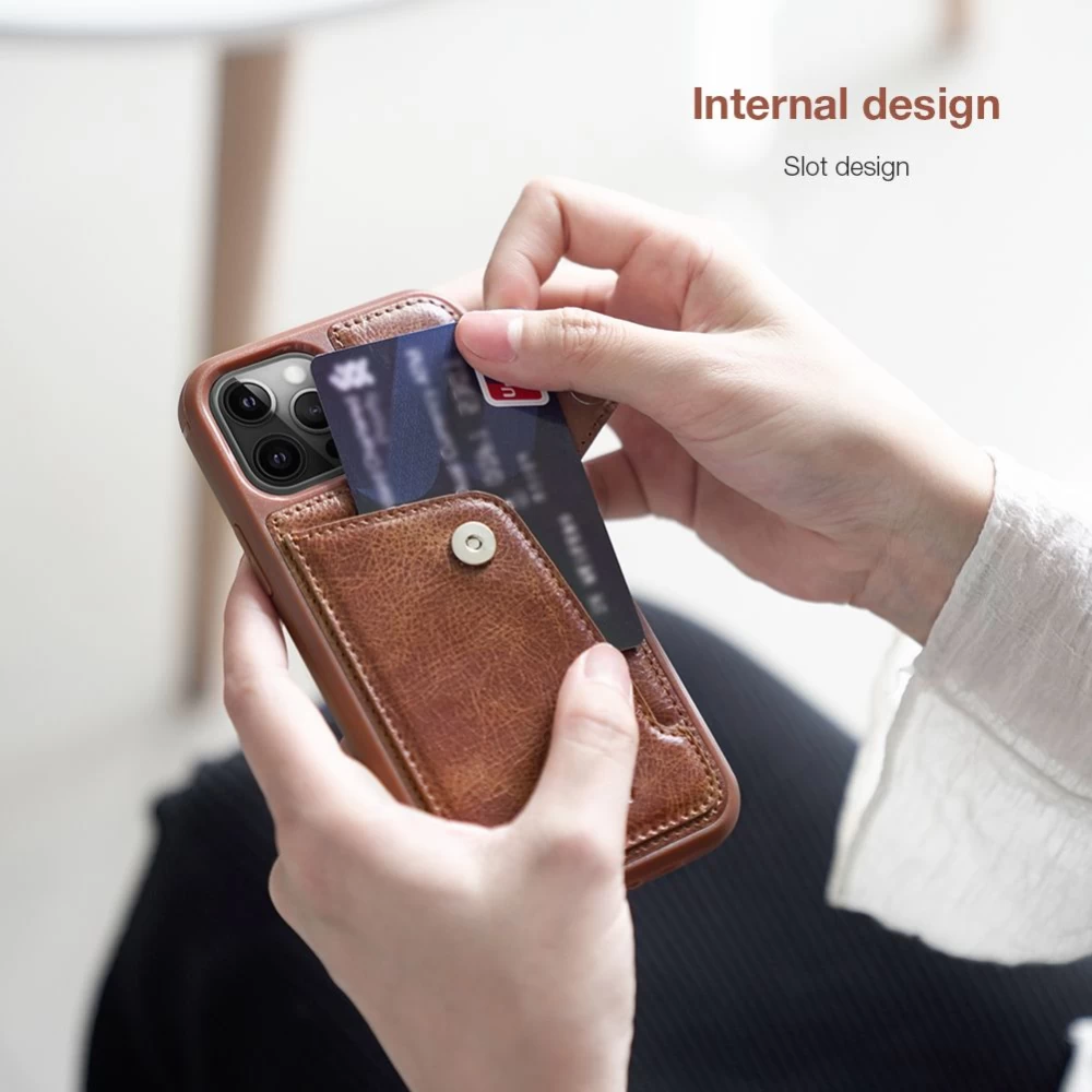 Apple iPhone 12 ümbris sinine Nillkin Aoge Leather 