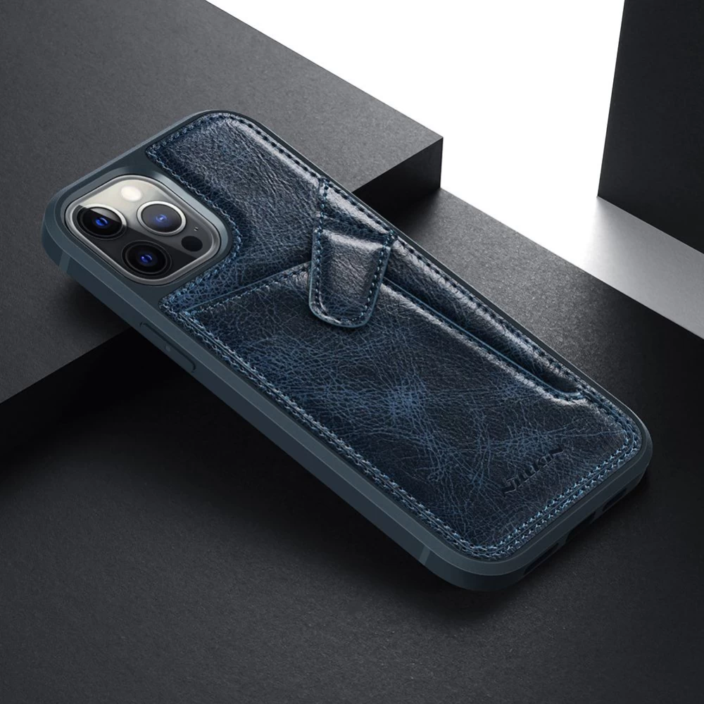 Apple iPhone 12 ümbris sinine Nillkin Aoge Leather 