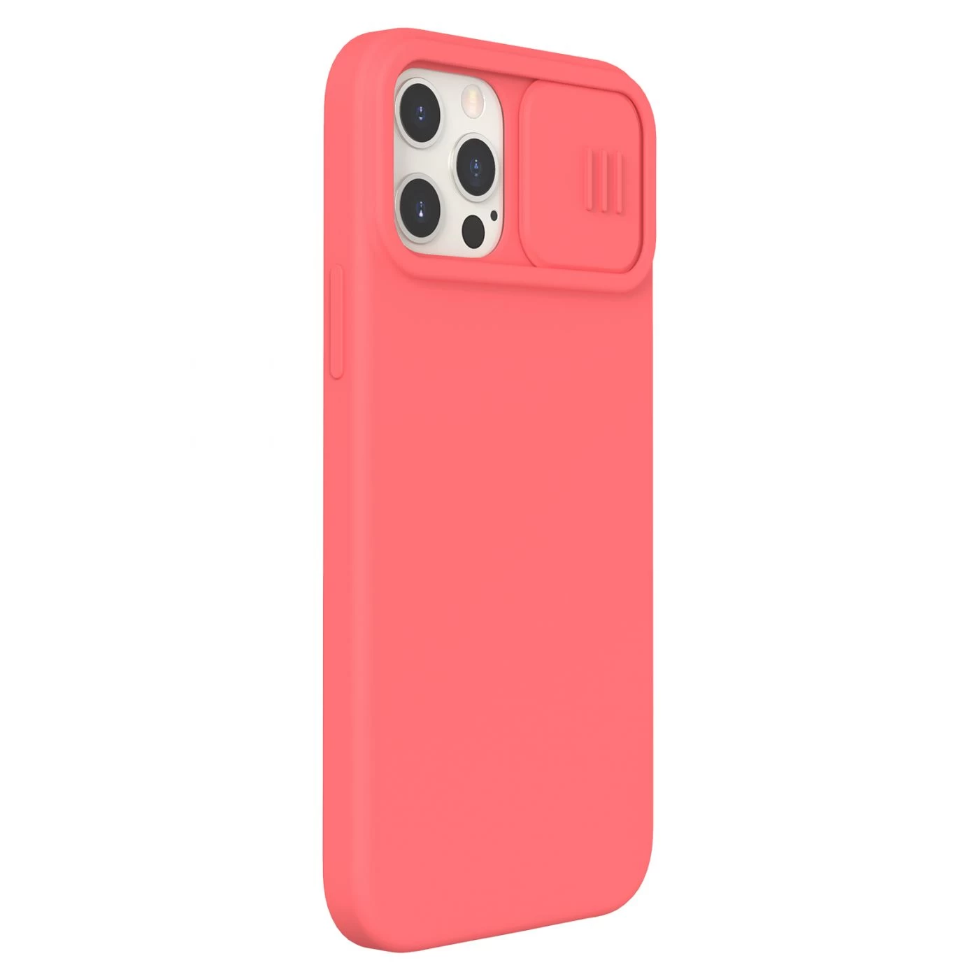Apple iPhone 12 ümbris roosa Nillkin CamShield Silky Magnetic Silicon