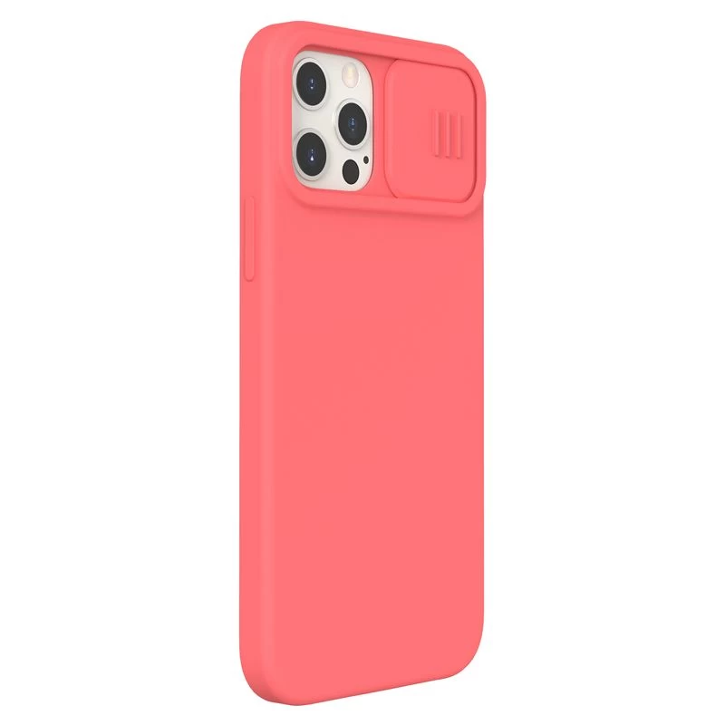 Apple iPhone 12 ümbris roosa Nillkin CamShield Silky Silicon