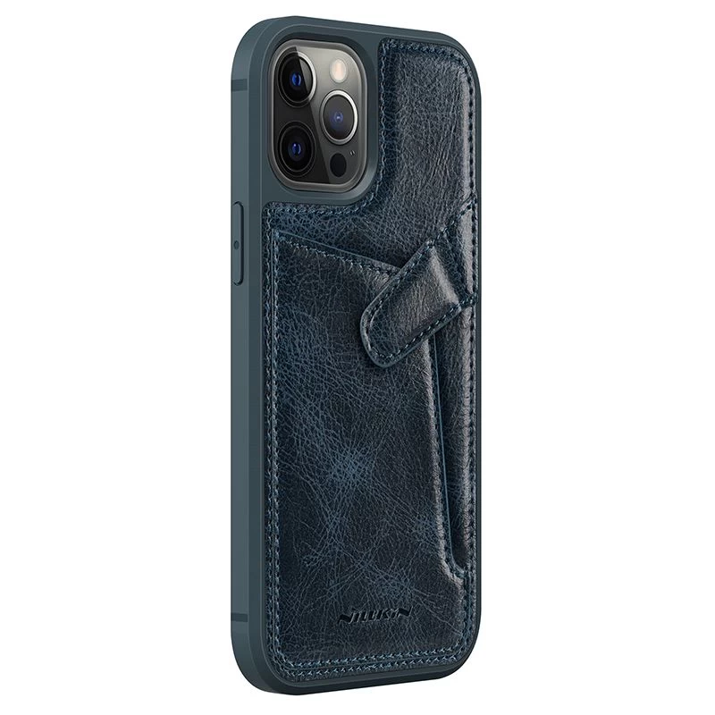Apple iPhone 12 ümbris sinine Nillkin Aoge Leather