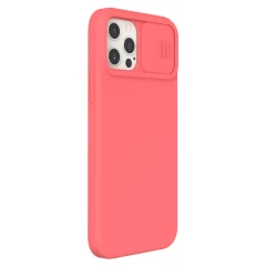 Apple iPhone 12 ümbris roosa Nillkin CamShield Silky Silicon 